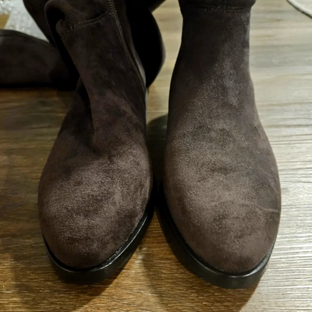 Vince Camuto Hailie Over The Knee Boots Brown Suede OTK Flat Boot 6